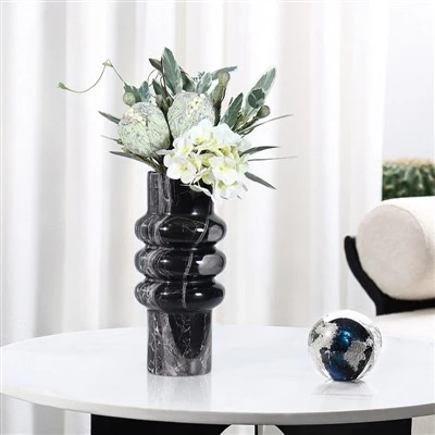 Marmorvase Schwarz